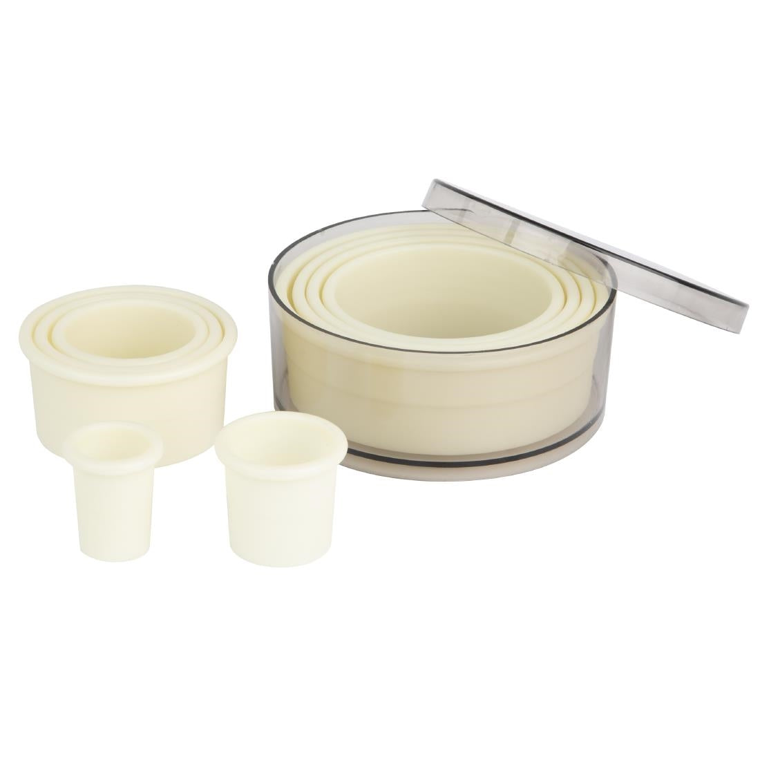 Vogue Plain Round Nylon Pastry Cutters (9 Pack) (Nylon. Pack of 9) • PAS-JA522