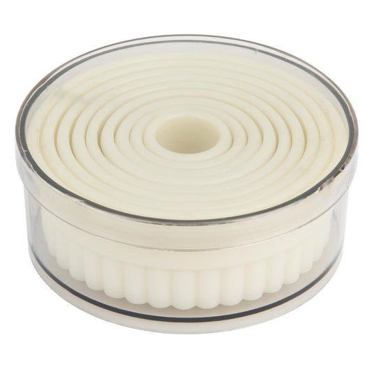 Vogue Serrated Round Pastry Cutters Nylon (9 Pack) • PAS-JA523