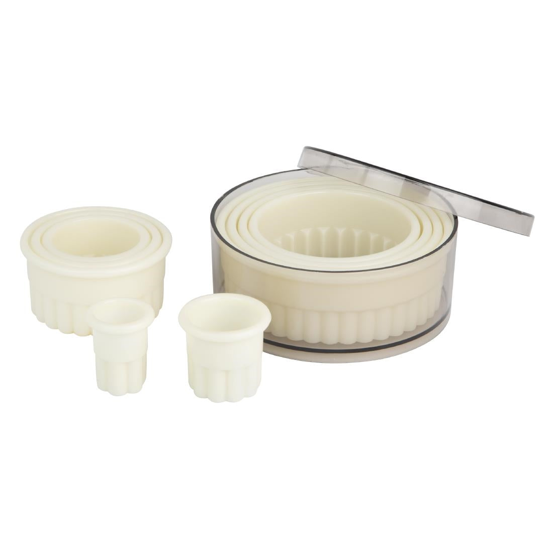 Vogue Serrated Round Pastry Cutters Nylon (9 Pack) • PAS-JA523