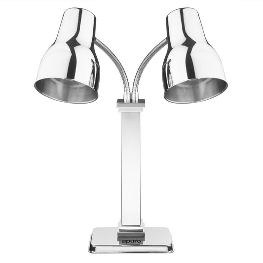 Apuro Double Heat Lamp Carving Station Stainless Steel 2x250W (2x250W. Height: 660mm) • PAS-JA869-A