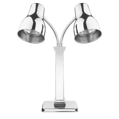 Apuro Double Heat Lamp Carving Station Stainless Steel 2x250W (2x250W. Height: 660mm) • PAS-JA869-A