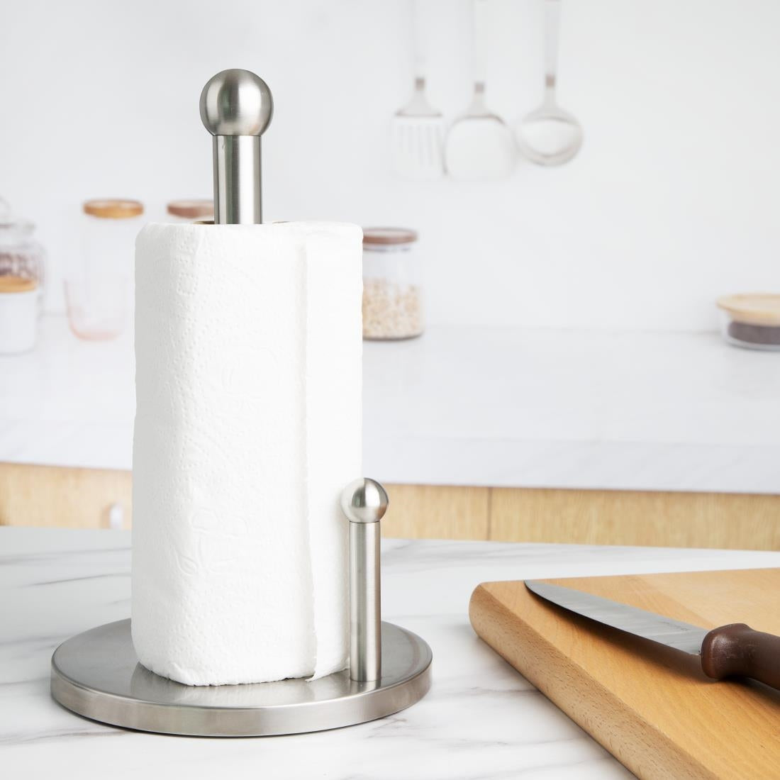 Jantex Kitchen Roll Holder Matt Finish (Material: Stainless Steel | 335(H)x210(Ø)mm) • PAS-JA993