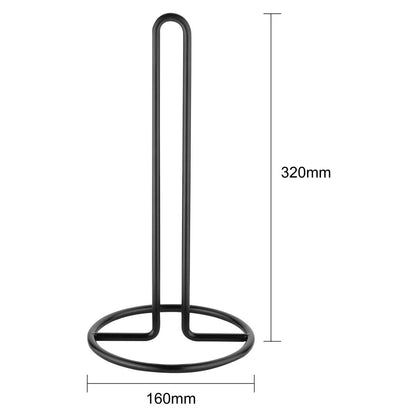 Jantex Kitchen Roll Holder Black (Black Steel Finish | 320(H)x160(Ø)mm) • PAS-JA994