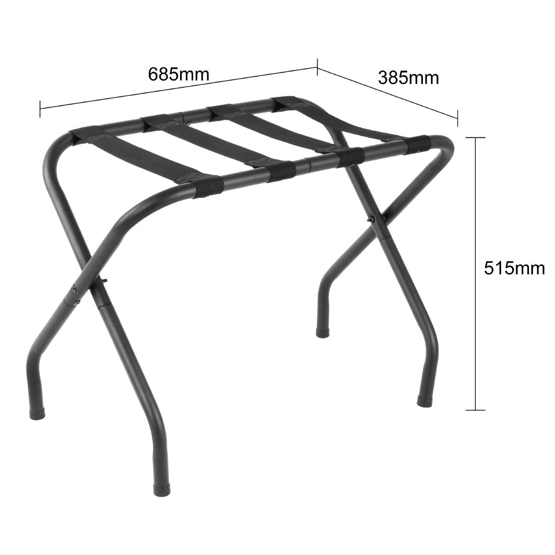 Bolero Luggage Rack Black (Maximum Weight Capacity: 35kg. 690(L)x385(W)x515(H)mm) • PAS-JA995