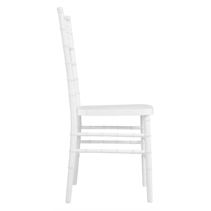 Bolero Chiavari Polypropylene Chairs White (4 Pack) (918(H)x473(W)x415(D)mm. Material: Polypropylene. Stackable) • PAS-JA998