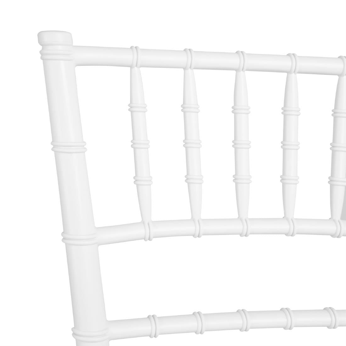 Bolero Chiavari Polypropylene Chairs White (4 Pack) (918(H)x473(W)x415(D)mm. Material: Polypropylene. Stackable) • PAS-JA998