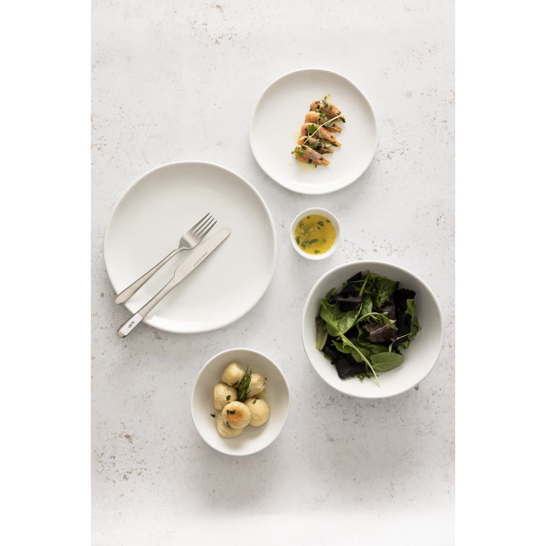 Olympia Chia Plates White 270mm (6 Pack) (Diameter: 270mm. 10.5". Pack quantity: 6. Lifetime edge-chip warranty) • PAS-JB175