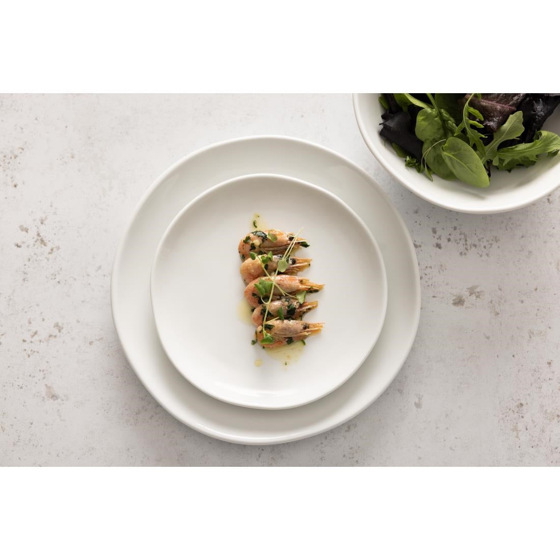 Olympia Chia Plates White 270mm (6 Pack) (Diameter: 270mm. 10.5". Pack quantity: 6. Lifetime edge-chip warranty) • PAS-JB175