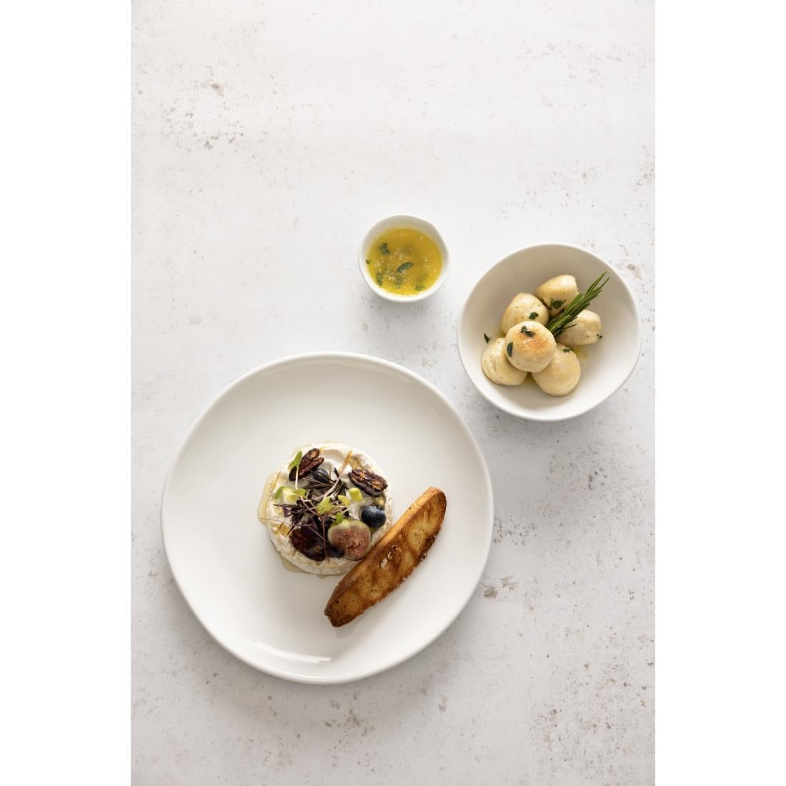 Olympia Chia Plates White 270mm (6 Pack) (Diameter: 270mm. 10.5". Pack quantity: 6. Lifetime edge-chip warranty) • PAS-JB175
