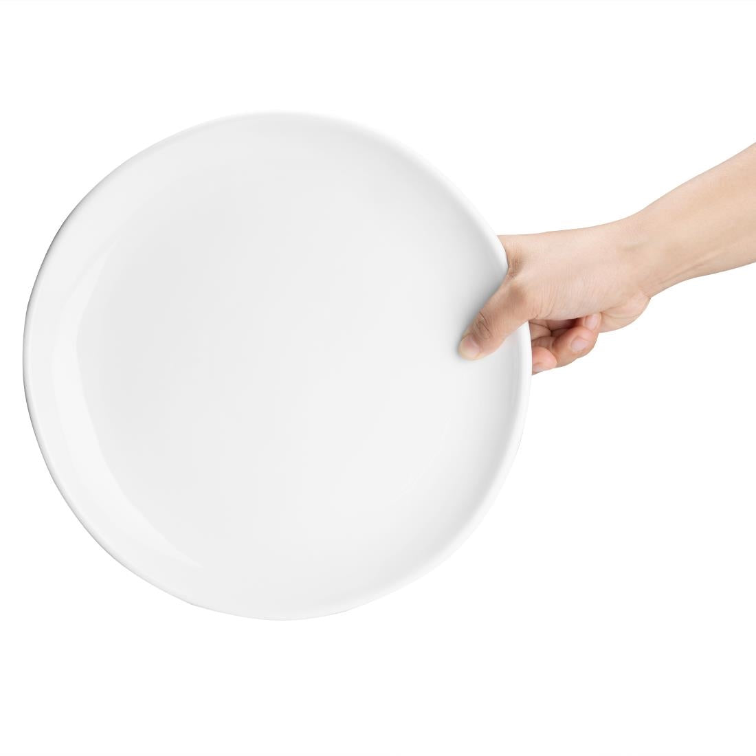 Olympia Chia Plates White 270mm (6 Pack) (Diameter: 270mm. 10.5". Pack quantity: 6. Lifetime edge-chip warranty) • PAS-JB175