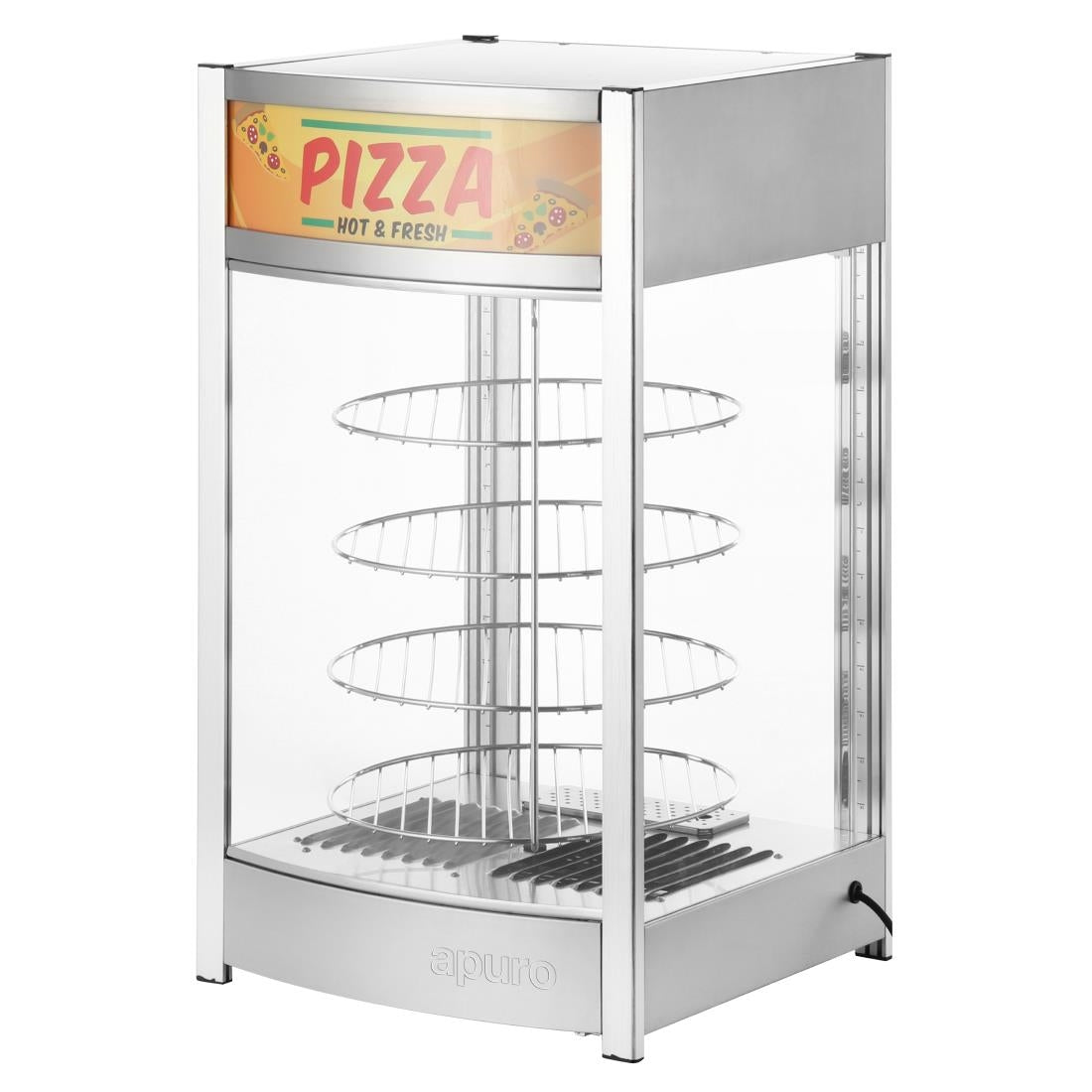 Apuro 4 Tier Heated Pizza Display Merchandiser • PAS-JB188-A