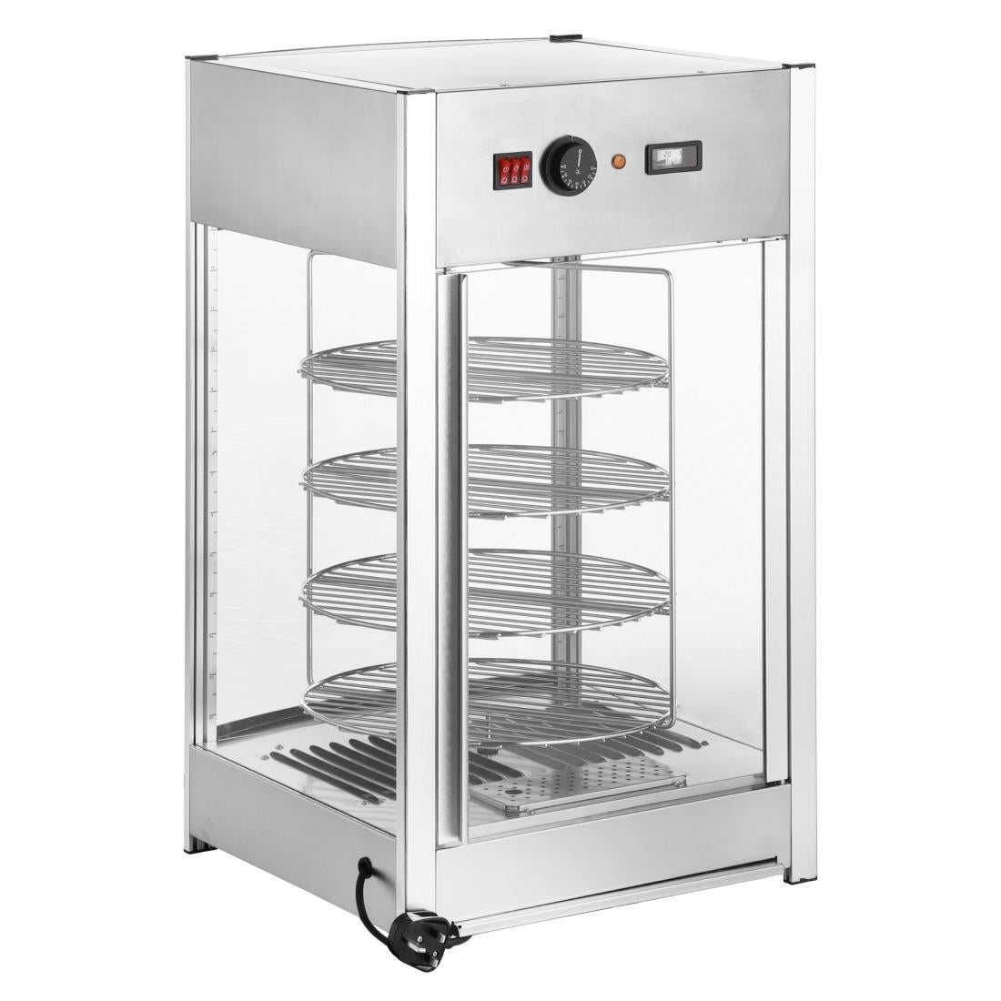 Apuro 4 Tier Heated Pizza Display Merchandiser • PAS-JB188-A