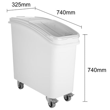 Vogue Ingredient Bin with Scoop 81Ltr (Includes lid. Capacity: 81Ltr. Size: 743x740x315mm.) • PAS-JB553