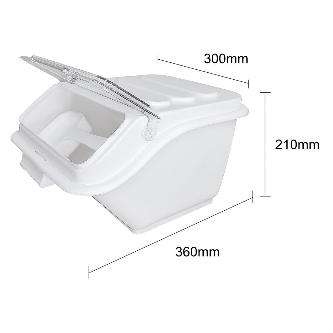 Vogue Ingredient Bin 7.5Ltr (Includes lid. Capacity: 7.5Ltr. Size: 366x215x292mm) • PAS-JB555