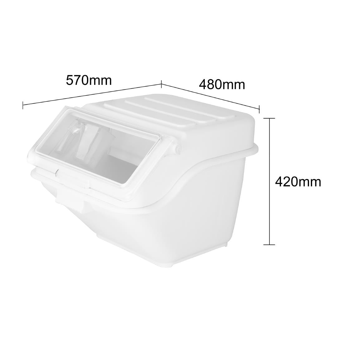 Vogue Ingredient Bin 38Ltr (38Ltr. 590x420x487mm. Includes lid.) • PAS-JB557