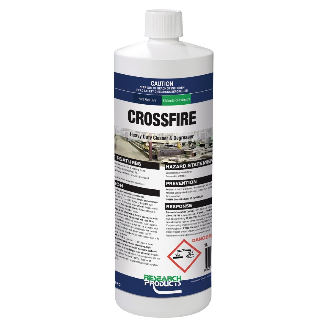 Oates Professional Crossfire Heavy Duty Floor Cleaner 1Ltr • PAS-JC108
