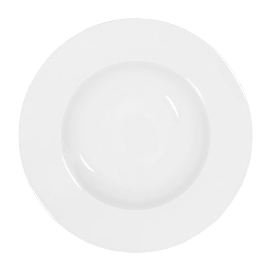 Tablekraft Core Pasta Plate Wide Rim White - 225X48mm (4 Pack) (Material: Porcelain. Pack Quantity: 4) • PAS-JC150