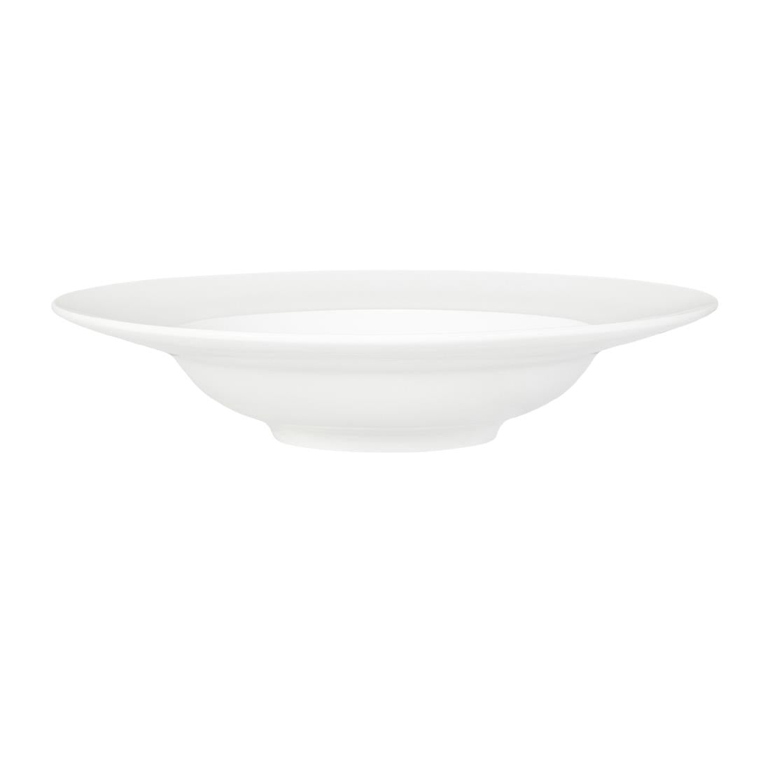 Tablekraft Core Pasta Plate Wide Rim White - 225X48mm (4 Pack) (Material: Porcelain. Pack Quantity: 4) • PAS-JC150