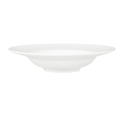 Tablekraft Core Pasta Plate Wide Rim White - 225X48mm (4 Pack) (Material: Porcelain. Pack Quantity: 4) • PAS-JC150