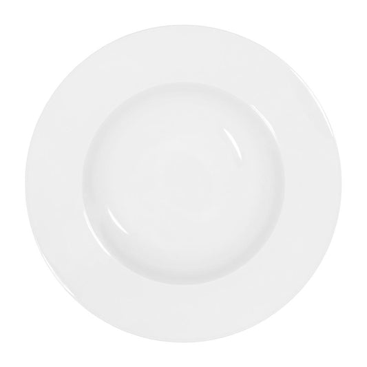 Tablekraft Core Pasta Plate Wide Rim White - 270X60mm (3 Pack) (Material: Porcelain. Pack Quantity: 3) • PAS-JC151