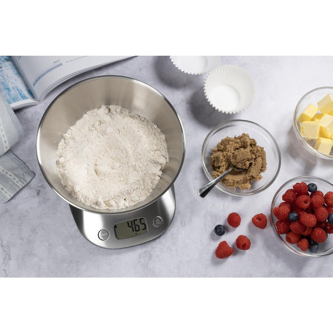 Cuisena 5kg Kitchen Scale with Bowl Stainless Steel • PAS-JC167