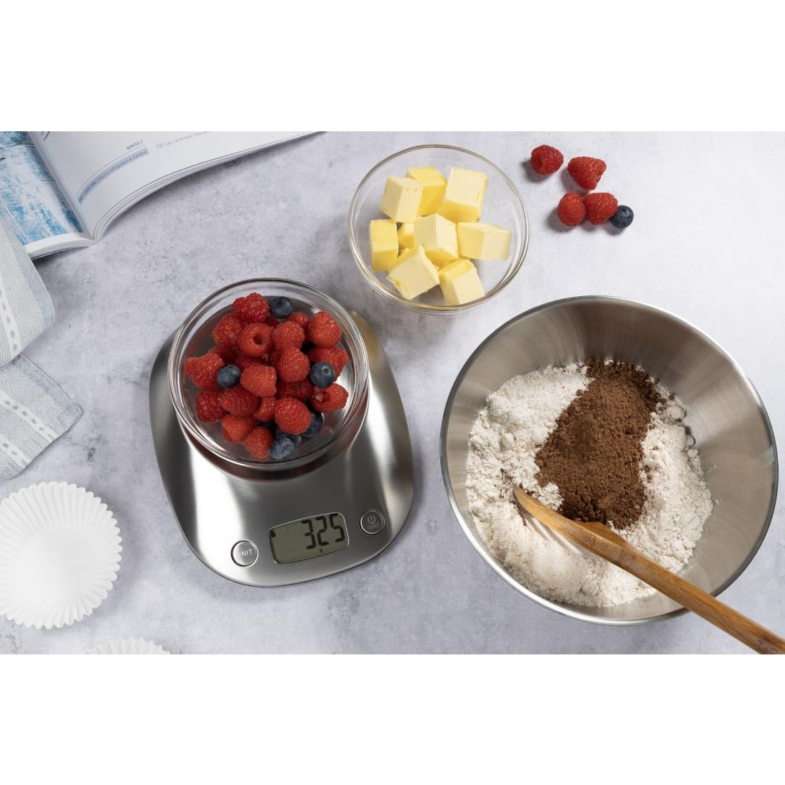 Cuisena 5kg Kitchen Scale with Bowl Stainless Steel • PAS-JC167