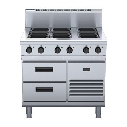 Waldorf 800 Series RN8600E-RB Refrigerated Base Cooktop 900mm • PAS-JC198