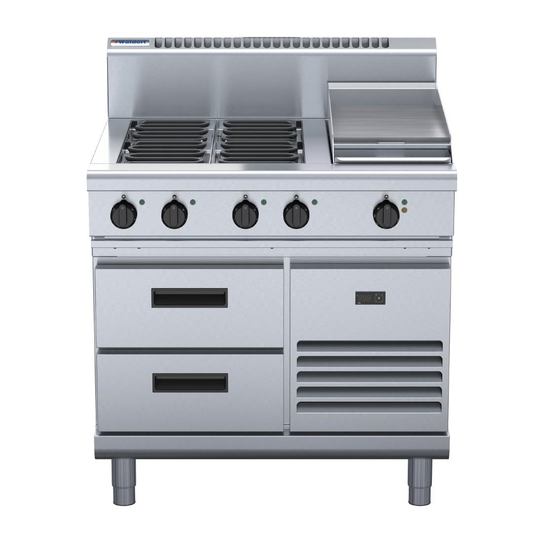 Waldorf 800 Series RN8603E-RB Refrigerated Base Cooktop & Griddle 900mm • PAS-JC201