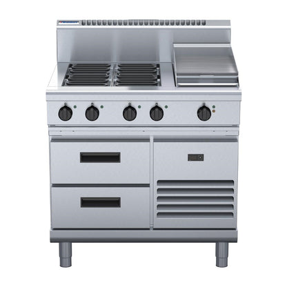 Waldorf 800 Series RN8603E-RB Refrigerated Base Cooktop & Griddle 900mm • PAS-JC201
