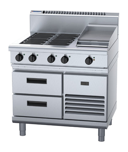 Waldorf 800 Series RN8603E-RB Refrigerated Base Cooktop & Griddle 900mm • PAS-JC201