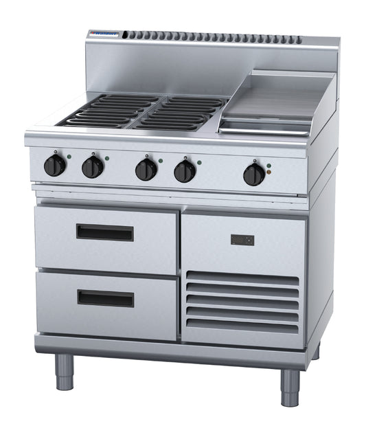 Waldorf 800 Series RN8603E-RB Refrigerated Base Cooktop & Griddle 900mm • PAS-JC201