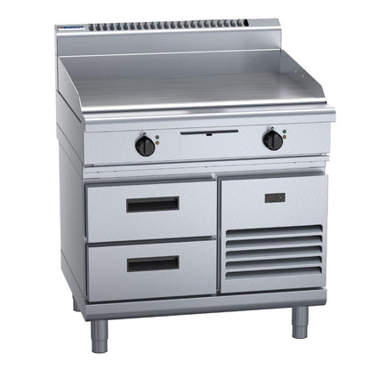 Waldorf 800 Series GP8900E-RB Refrigerated Base Electric Griddle 900mm • PAS-JC232