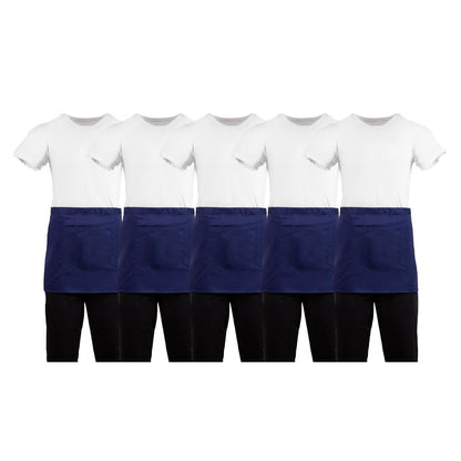 Whites Short Bistro Apron Navy Blue (5 Pack) • PAS-JC260