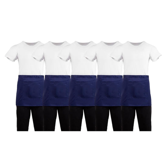 Whites Short Bistro Apron Navy Blue (5 Pack) • PAS-JC260