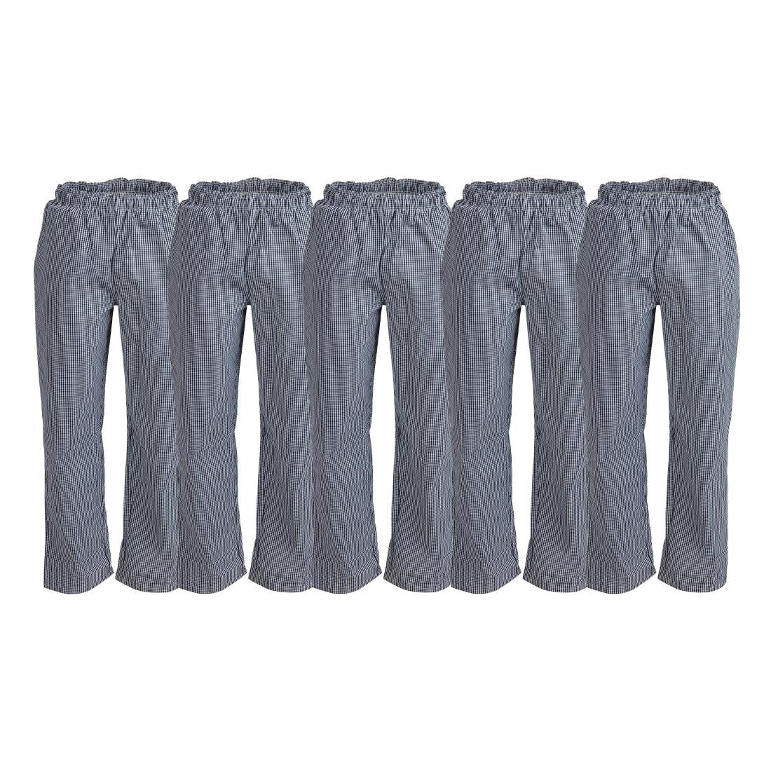 Whites Vegas Black/White Check Trousers Size XL (5 Pack) • PAS-JC266