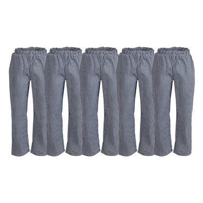 Whites Vegas Black/White Check Trousers Size XL (5 Pack) • PAS-JC266