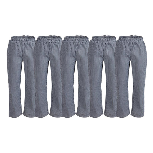 Whites Vegas Black/White Check Trousers Size XL (5 Pack) • PAS-JC266