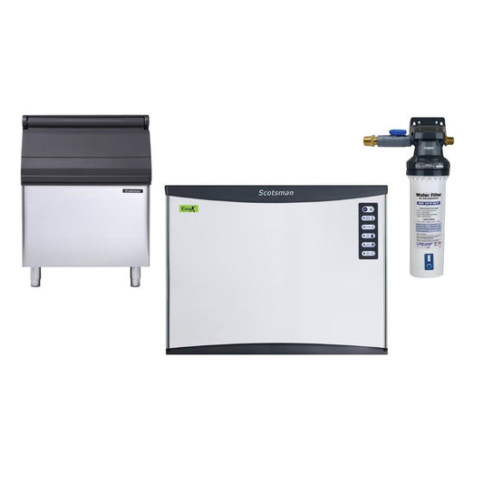 Scotsman 208kg Output Half Dice Ice Maker with 181kg Bin & Water Filter • PAS-JC290