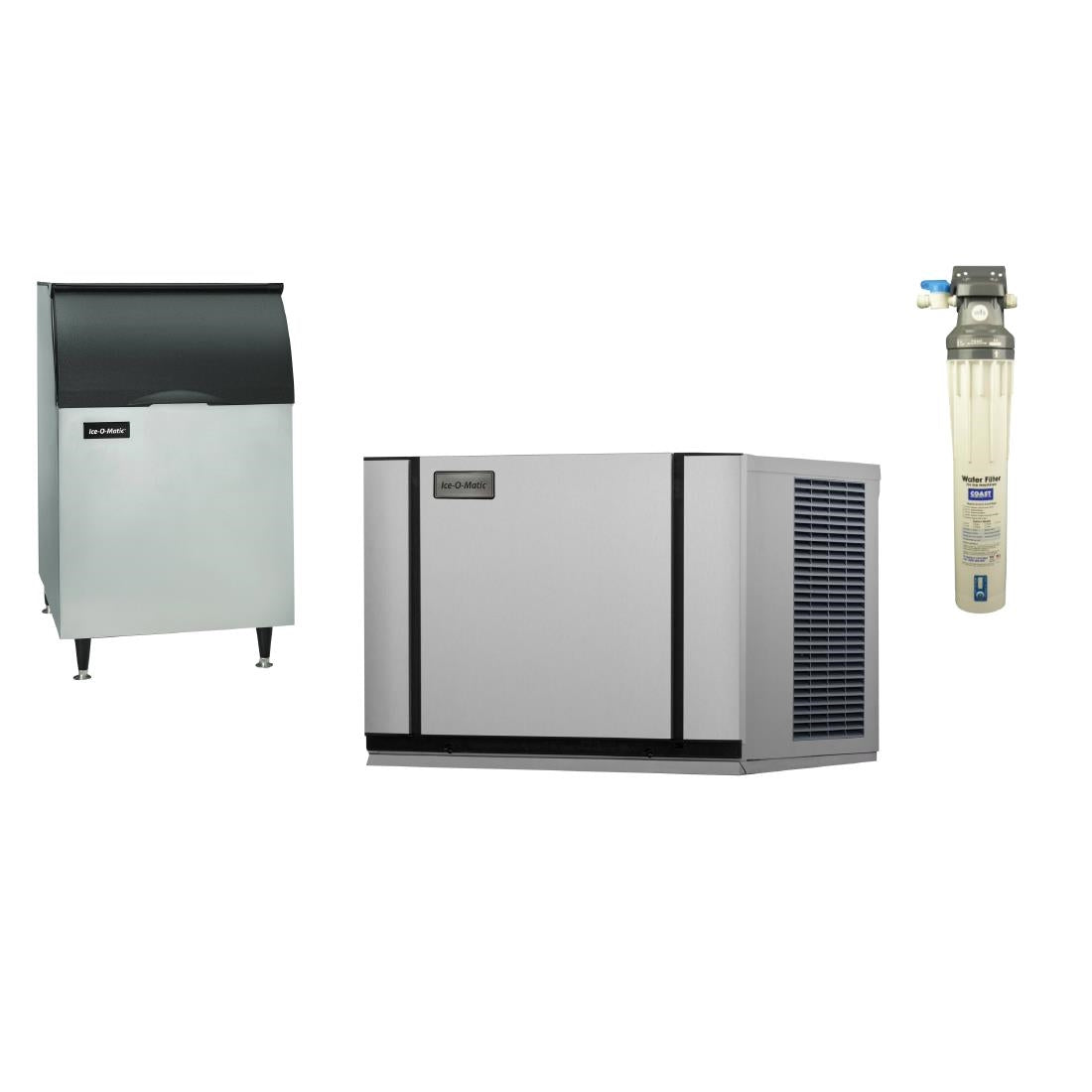 Ice-O-Matic Modular IceCube Maker 209kg e/24hr with 232kg Bin & Filter • PAS-JC302
