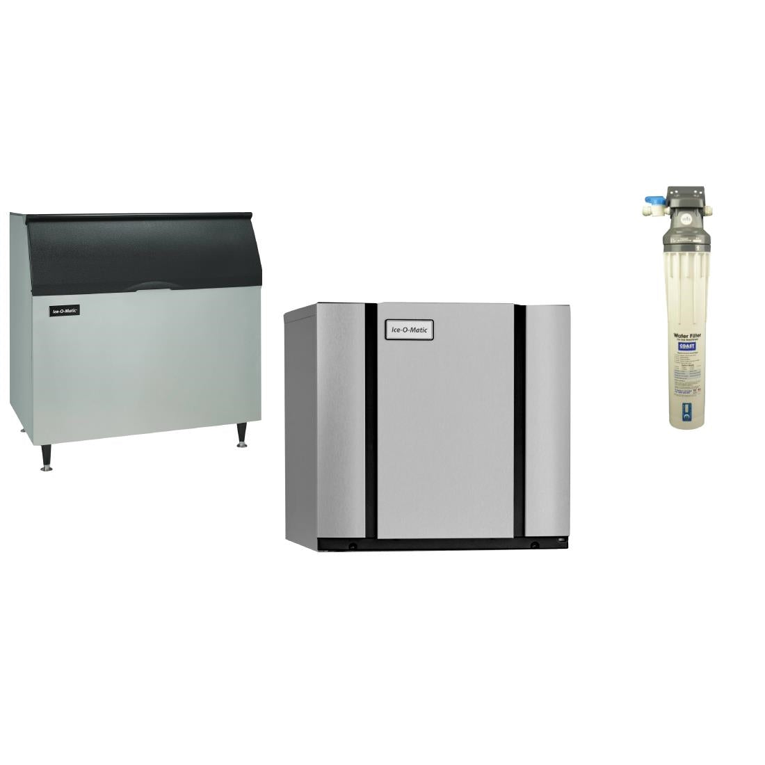 Ice-O-Matic Modular IceCube Maker 425kg e/24hr with 388kg Bin & Filter • PAS-JC321