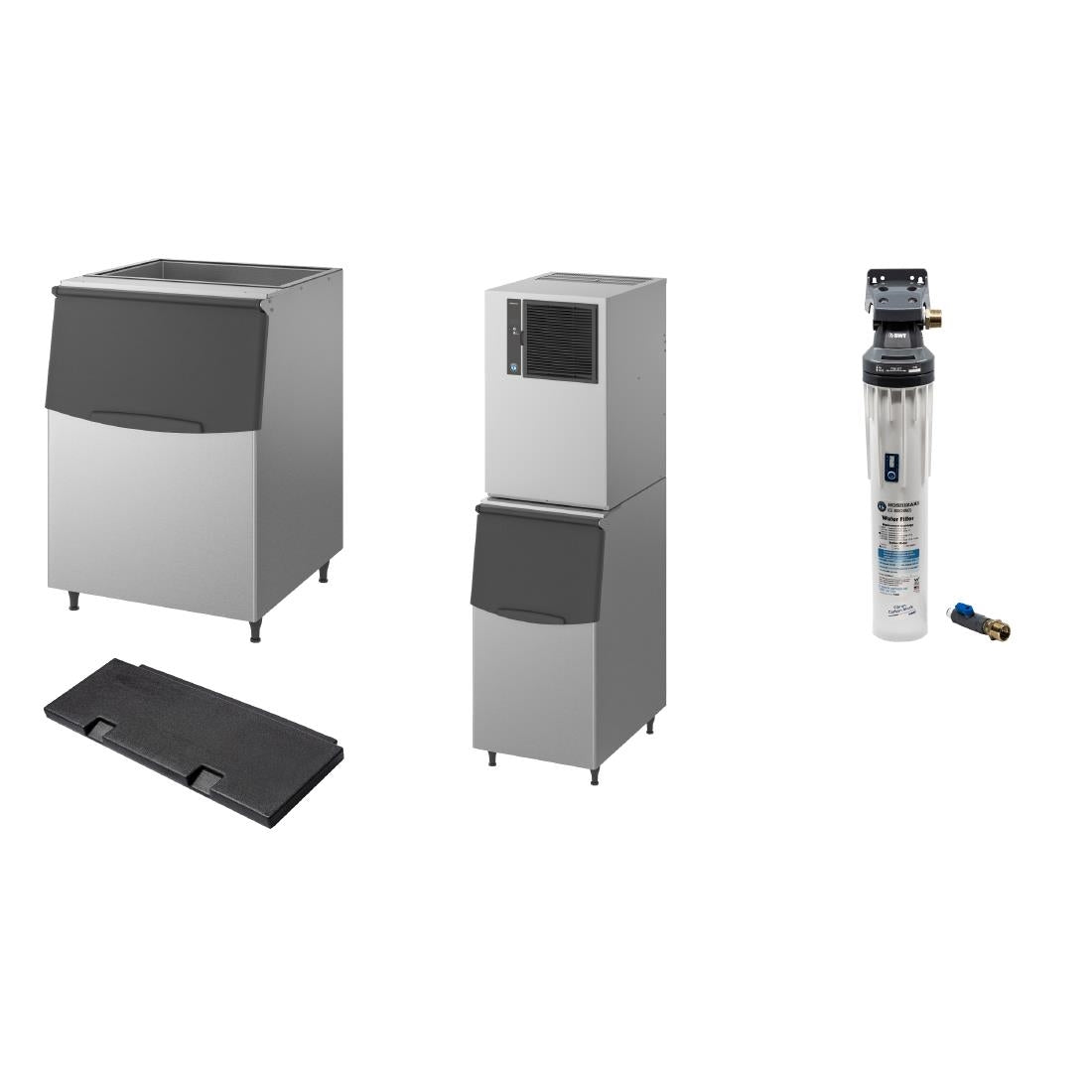 Hoshizaki Cube Ice unit 205kg e24hr with 217kg Bin & Water Filter • PAS-JC324