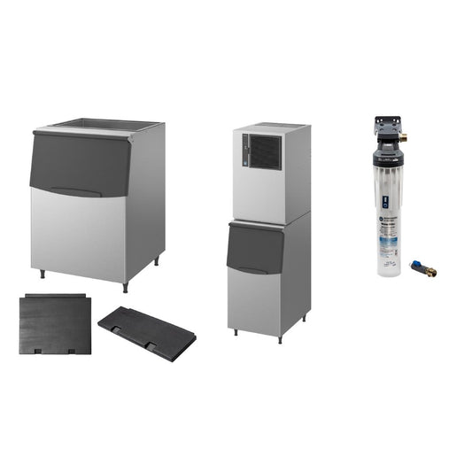 Hoshizaki Cube Ice unit 205kg e24hr with 348kg Bin & Water Filter • PAS-JC326