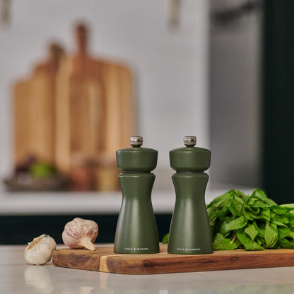 Cole & Mason Kenton Rubberwood Salt & Pepper Mill Rosemary 60x150mm (Colour: Rosemary. 60x60x 150mm) • PAS-JC327