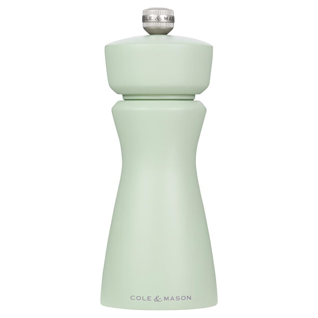 Cole & Mason Kenton Rubberwood Salt & Pepper Mill Sage 60x150mm (Colour: Sage. 60x60x150mm) • PAS-JC328