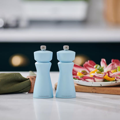 Cole & Mason Kenton Rubberwood Salt & Pepper Mill Blue Salt 60x150mm (Colour: Blue Salt. 60x60x150mm) • PAS-JC330