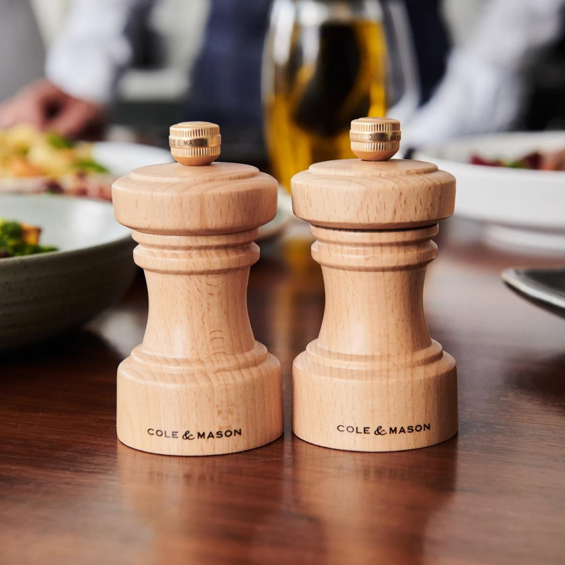 Cole & Mason Hoxton Salt Mill Natural Beechwood 104mm • PAS-JC337