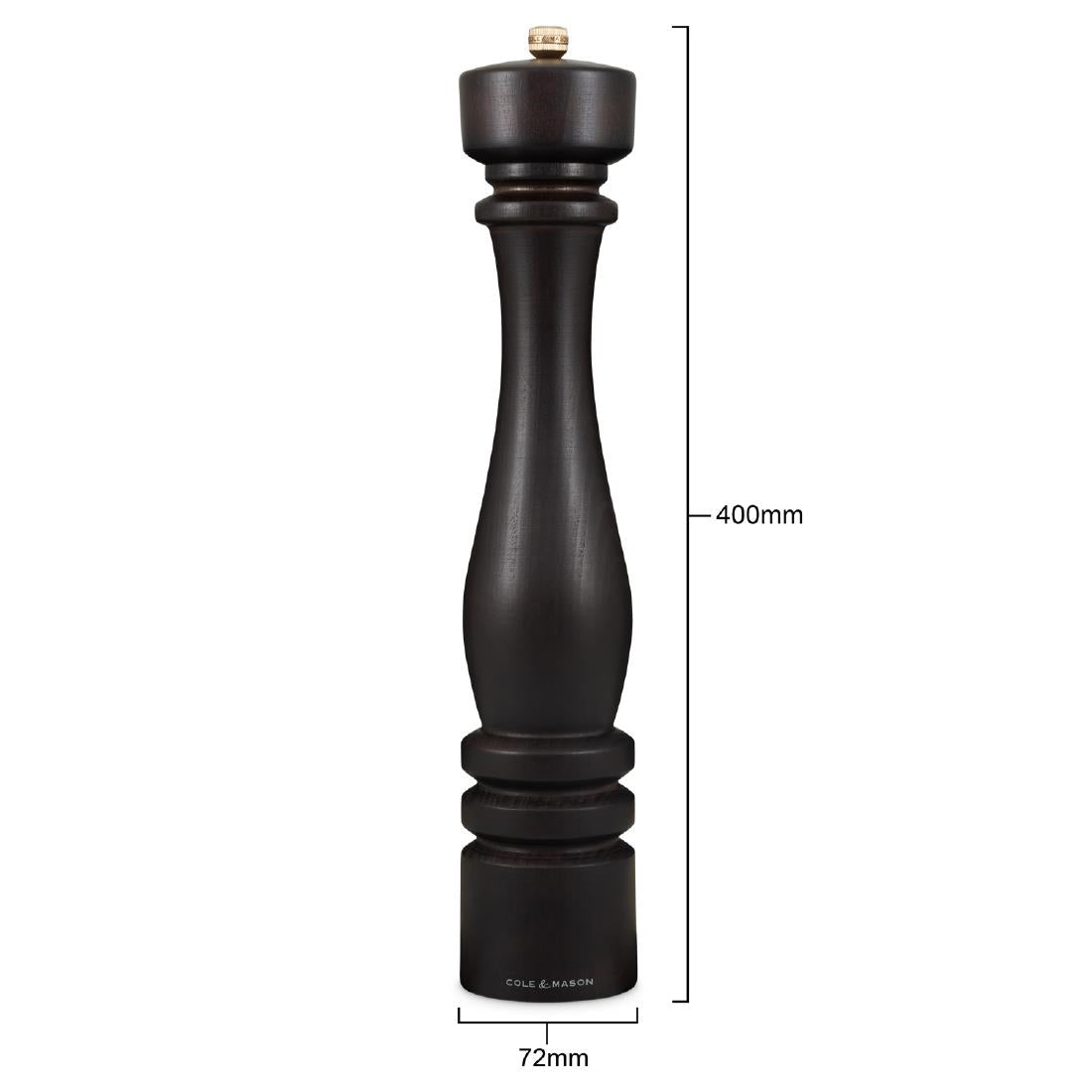 Cole & Mason London Pepper Mill Chocolate Wood 400mm • PAS-JC339