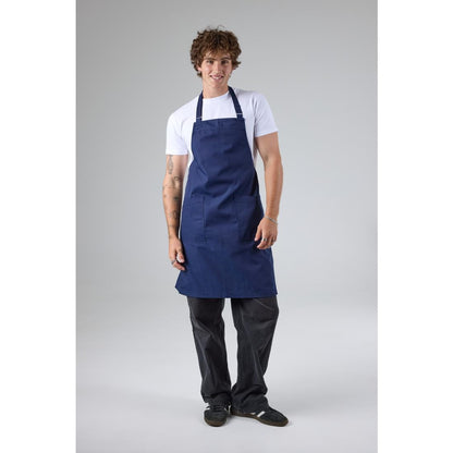 Chef Works Lockharte Bib Apron Navy (Dimensions: 860(L)x800(W)mm) • PAS-JC341