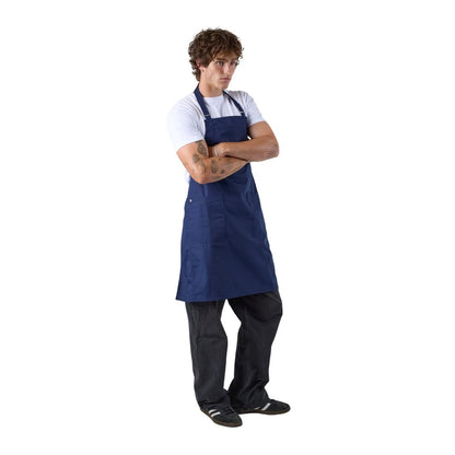 Chef Works Lockharte Bib Apron Navy (Dimensions: 860(L)x800(W)mm) • PAS-JC341