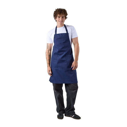 Chef Works Lockharte Bib Apron Navy (Dimensions: 860(L)x800(W)mm) • PAS-JC341